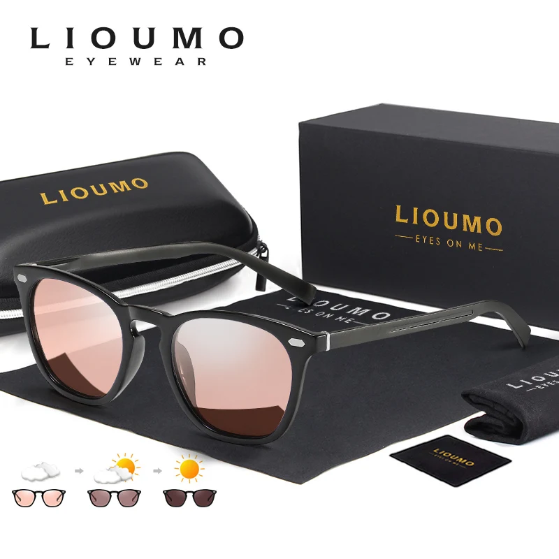 LIOUMO Design Classic Retro Rivet Polarized Sunglasses Men Women Photochromic Glasses For Driving UV400 Protection zonnebril
LIOUMO Design Classic Retro Rivet Polarized Sunglasses Men Women Photochromic Glasses For Driving UV400 Protection zonnebril