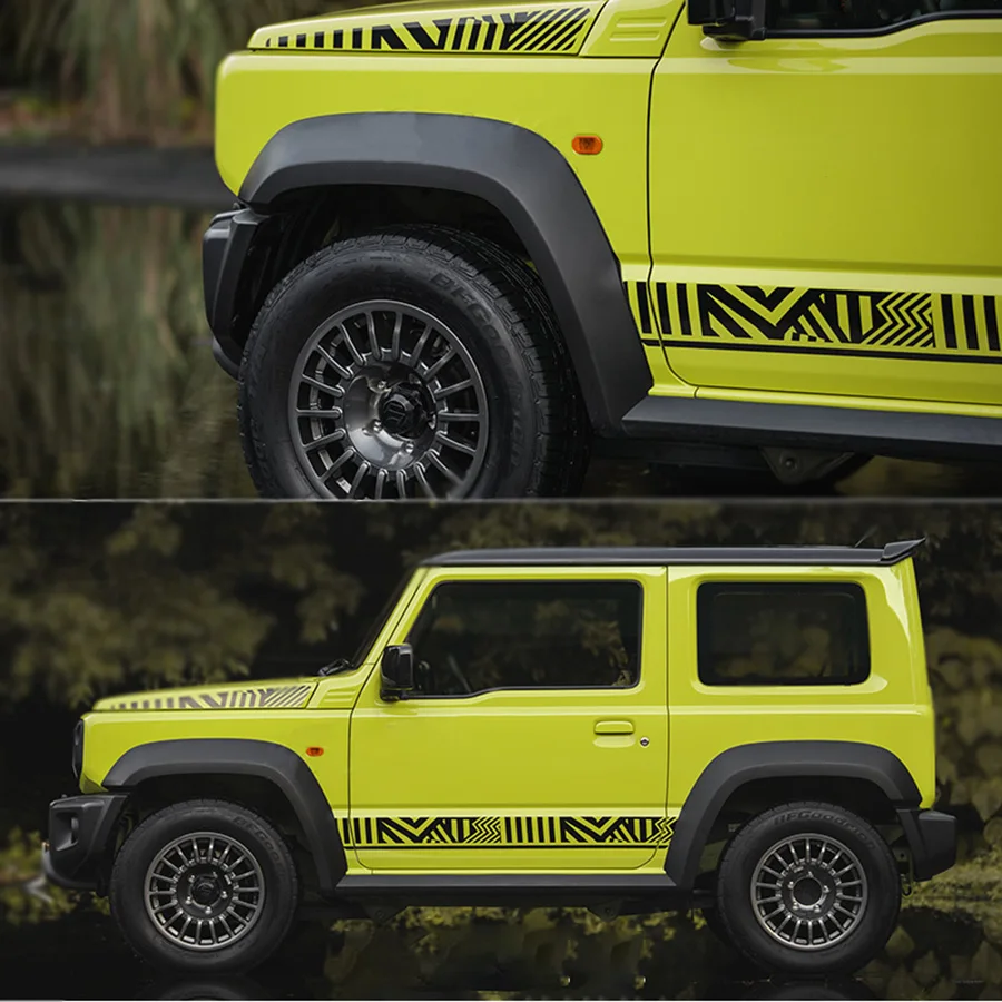 Pair Hood Side Sticker with Body Skirt Waist Line Stripe Decal Graphics Wrap Film Accessory for Suzuki Jimny
Pair Hood Side Sticker with Body Skirt Waist Line Stripe Decal Graphics Wrap Film Accessory for Suzuki Jimny