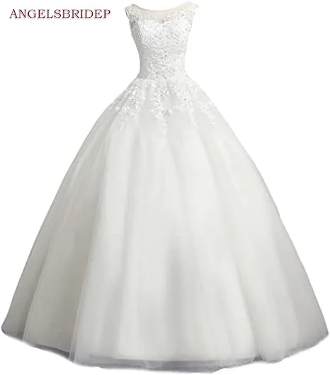 Angelsbridep Scoop Neck Ball Gown Wedding Dresses With Appliques Beaded Tulle Vestidos De Novia Customized Formal Bride Dresses
Angelsbridep Scoop Neck Ball Gown Wedding Dresses With Appliques Beaded Tulle Vestidos De Novia Customized Formal Bride Dresses