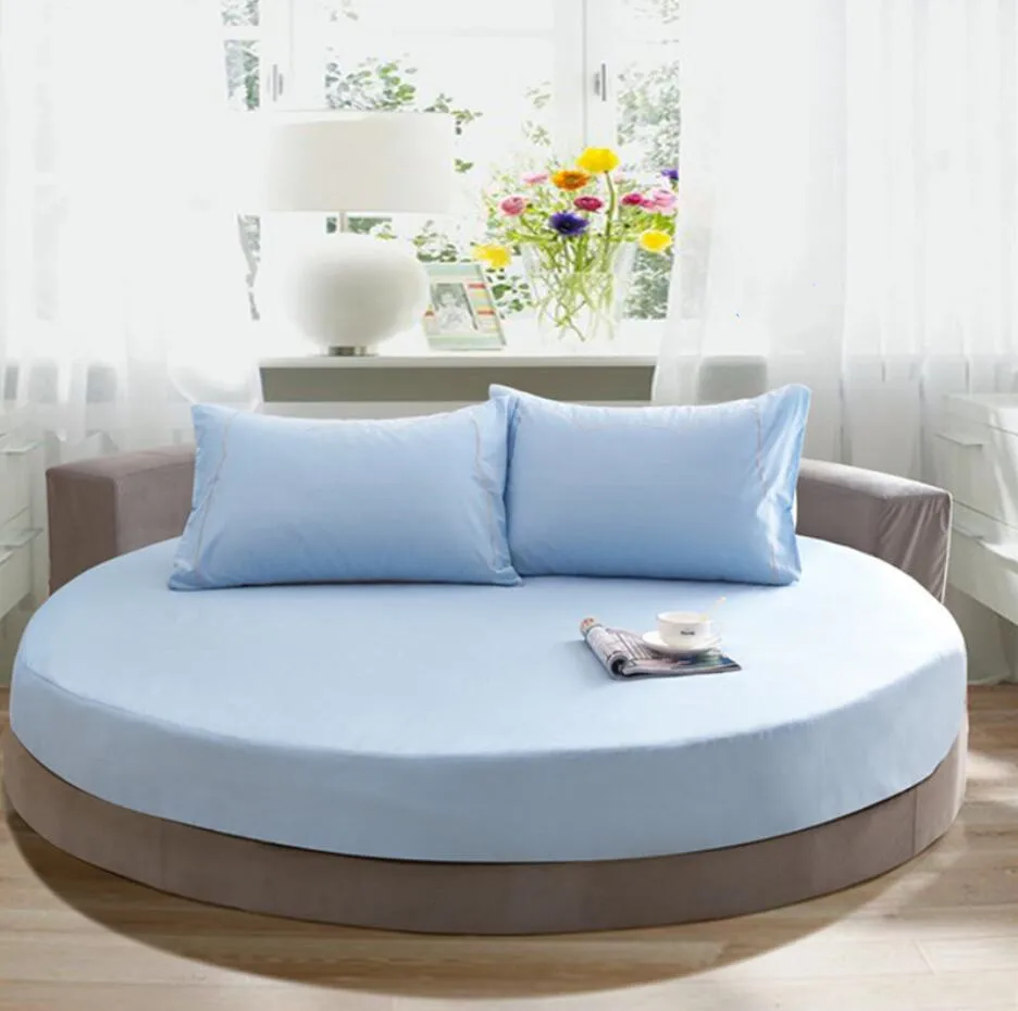 1 pc 100% Pure Cotton Round Fitted Bed Sheet European Style Solid Color Sheet and 2 pillowcase Bed Linen for Round 200cm 220cm
1 pc 100% Pure Cotton Round Fitted Bed Sheet European Style Solid Color Sheet and 2 pillowcase Bed Linen for Round 200cm 220cm