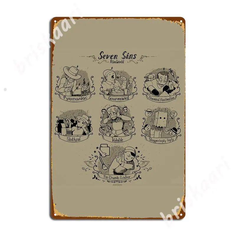 Seven Sins Of Rimworld Metal Signs create Living Room Poster pub Tin sign Posters
Seven Sins Of Rimworld Metal Signs create Living Room Poster pub Tin sign Posters