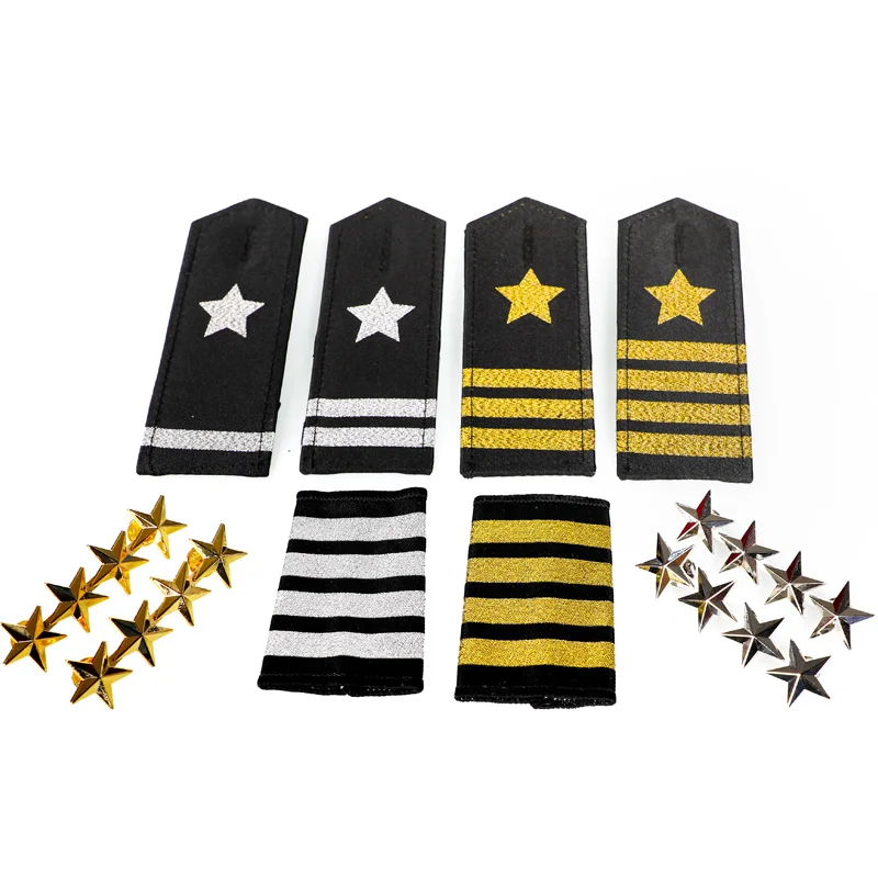 Four Gold Bars Airline Pilot Epaulets Captain Shoulder Boards Insignia Sliders Halloween Cosplay Pilot Epaulette
Four Gold Bars Airline Pilot Epaulets Captain Shoulder Boards Insignia Sliders Halloween Cosplay Pilot Epaulette