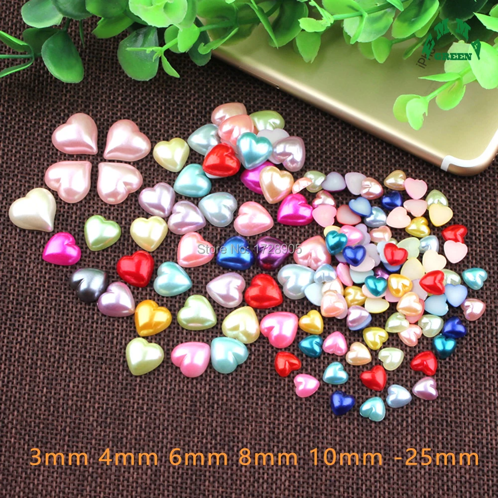 Half Pearls Flat Back Heart Pearl 3 mm to 25 mm Imitation Flatback Pearls for Nail Pearls DIY Decoration
Half Pearls Flat Back Heart Pearl 3 mm to 25 mm Imitation Flatback Pearls for Nail Pearls DIY Decoration
