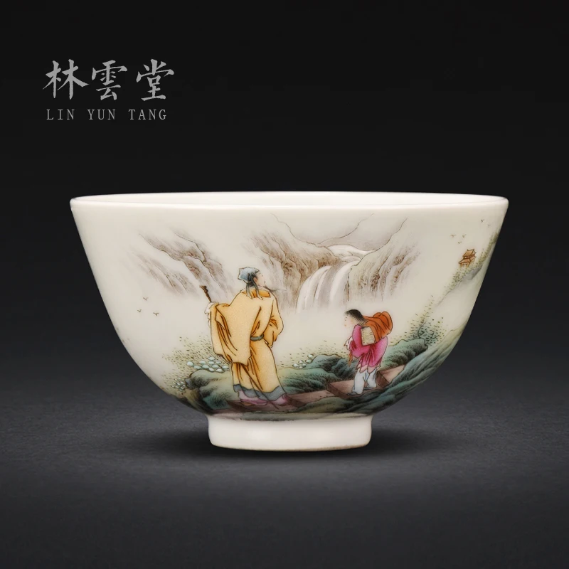 Lin Yuntang master cup single cup kung fu tea cups jingdezhen high-grade enamel character coats sample tea cup
Lin Yuntang master cup single cup kung fu tea cups jingdezhen high-grade enamel character coats sample tea cup
