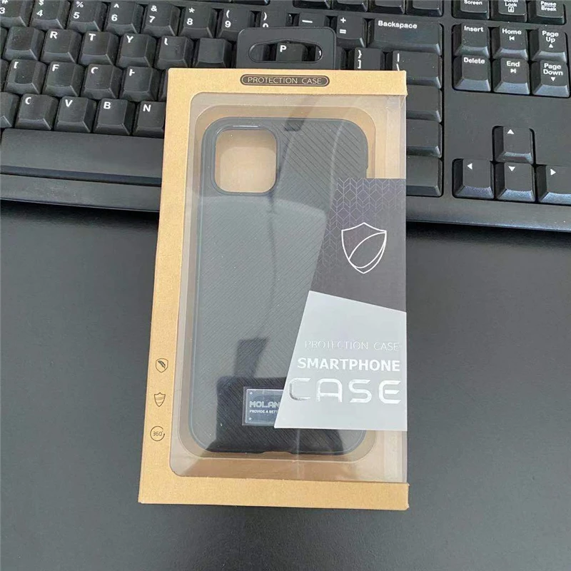 Customized Phone Case Packaging Kraft Paper Box with Clear Pvc Window for iPhone X 12 Pro Max Cellphone Case Retail Package A298
Customized Phone Case Packaging Kraft Paper Box with Clear Pvc Window for iPhone X 12 Pro Max Cellphone Case Retail Package A298