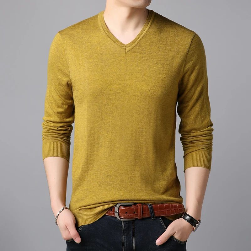 Man Sweater Casual Solid Colors Thin V-Neck Sweaters Male Wool Cotton Blend Jersey Jumper Long Sleeve Knit Clothes 12 Colors
Man Sweater Casual Solid Colors Thin V-Neck Sweaters Male Wool Cotton Blend Jersey Jumper Long Sleeve Knit Clothes 12 Colors