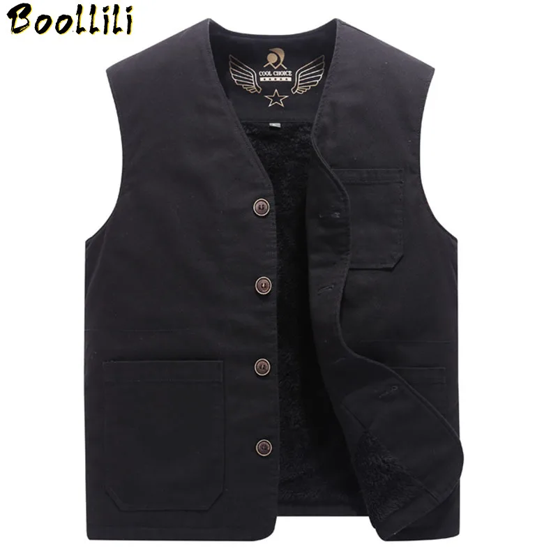 Cotton Multi Mens Pockets Vest Winter Fleece Thicken Warm V-Neck Waistcoat Photography Fishing Sleeveless Jacket Large Size 4XL
Cotton Multi Mens Pockets Vest Winter Fleece Thicken Warm V-Neck Waistcoat Photography Fishing Sleeveless Jacket Large Size 4XL