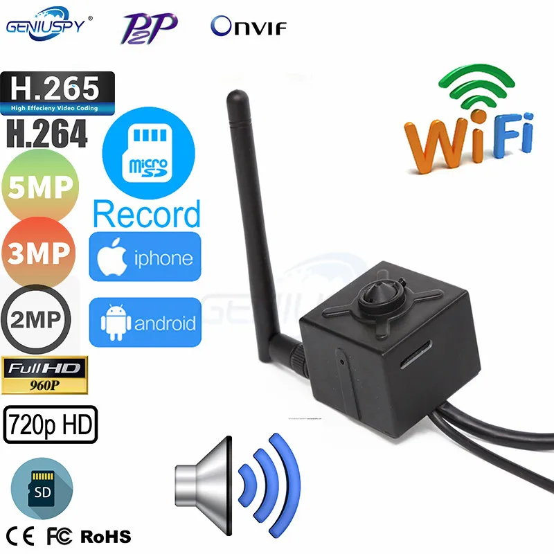 Geniuspy 5mp imx335 imx307 1080P Audio WIFI IP Camera Wireless Surveillance Home Security Camera TF Card Slot CAMHI APP
Geniuspy 5mp imx335 imx307 1080P Audio WIFI IP Camera Wireless Surveillance Home Security Camera TF Card Slot CAMHI APP