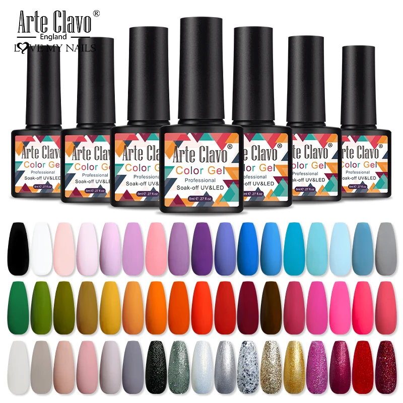 Arte Clavo 8ml Gel Nail Polish Matt Top Base Coat LED Soak Off Black White New Arrival Varnish Hybrid Nail Art Maincure Polish
Arte Clavo 8ml Gel Nail Polish Matt Top Base Coat LED Soak Off Black White New Arrival Varnish Hybrid Nail Art Maincure Polish