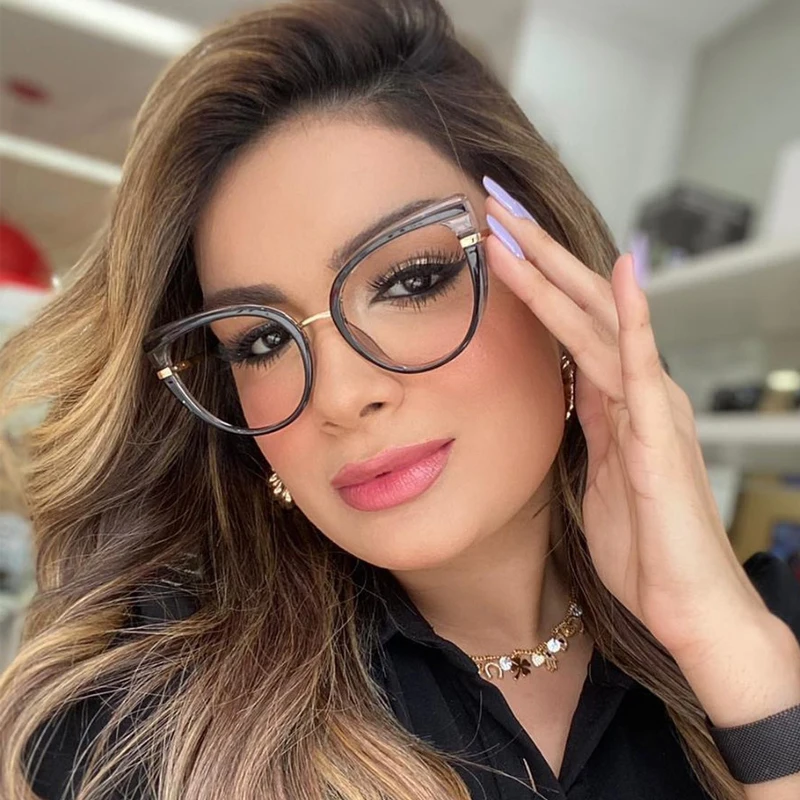 2021 New Fashion Big Frame Cat Eye Anti-blue Glasses Women Vintage Optical Computer Transparent Eyeglasses Female Spectacles
2021 New Fashion Big Frame Cat Eye Anti-blue Glasses Women Vintage Optical Computer Transparent Eyeglasses Female Spectacles