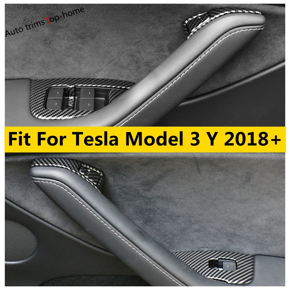 Car Door Lock Switch Armrest Window Lift Handle Button Frame Cover Trim Carbon Fiber Accessories For Tesla Model 3 Y 2018 - 2022
Car Door Lock Switch Armrest Window Lift Handle Button Frame Cover Trim Carbon Fiber Accessories For Tesla Model 3 Y 2018 - 2022