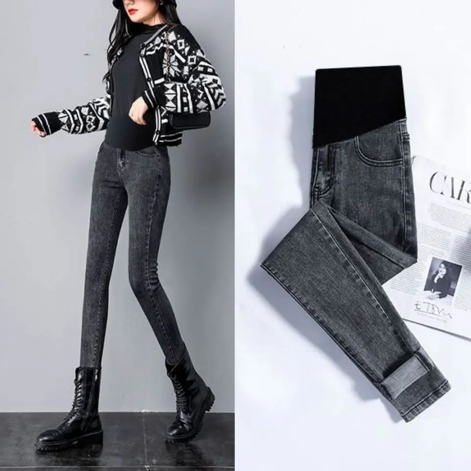 New stretch washed denim maternity clothes small feet jeans four seasons spring and autumn fashion pencil pants maternity clothe
New stretch washed denim maternity clothes small feet jeans four seasons spring and autumn fashion pencil pants maternity clothe