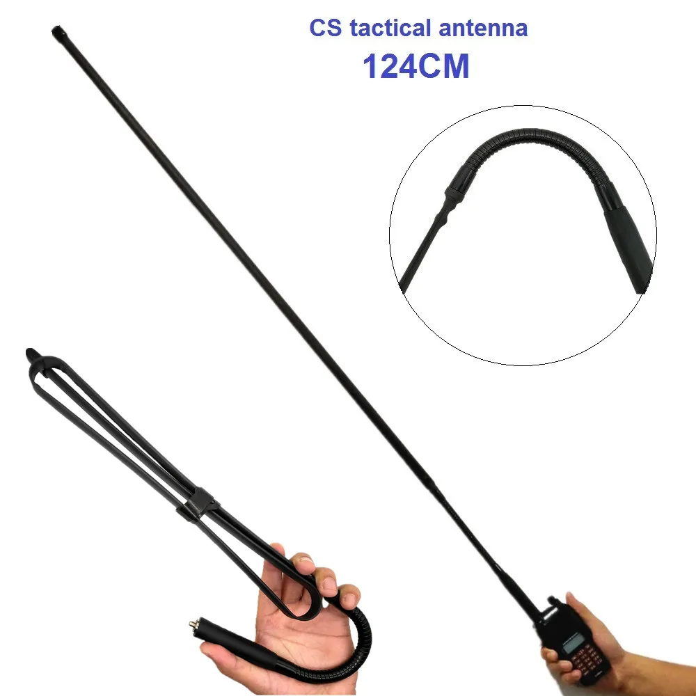 124CM New CS Tactical Antenna SMA-Female Dual Band 144/430Mhz Foldable Antenna for Baofeng UV-9R PLUS UV 9R
124CM New CS Tactical Antenna SMA-Female Dual Band 144/430Mhz Foldable Antenna for Baofeng UV-9R PLUS UV 9R