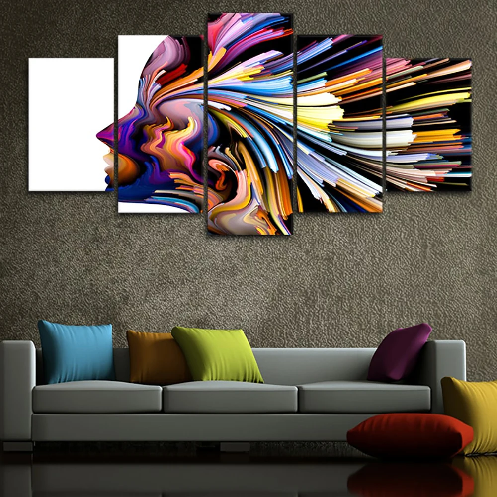 5 Pieces Wall Art Canvas Painting Colorful Abstract Human Face Poster Modern Home Decoration Modular Living Room Frame Pictures
5 Pieces Wall Art Canvas Painting Colorful Abstract Human Face Poster Modern Home Decoration Modular Living Room Frame Pictures