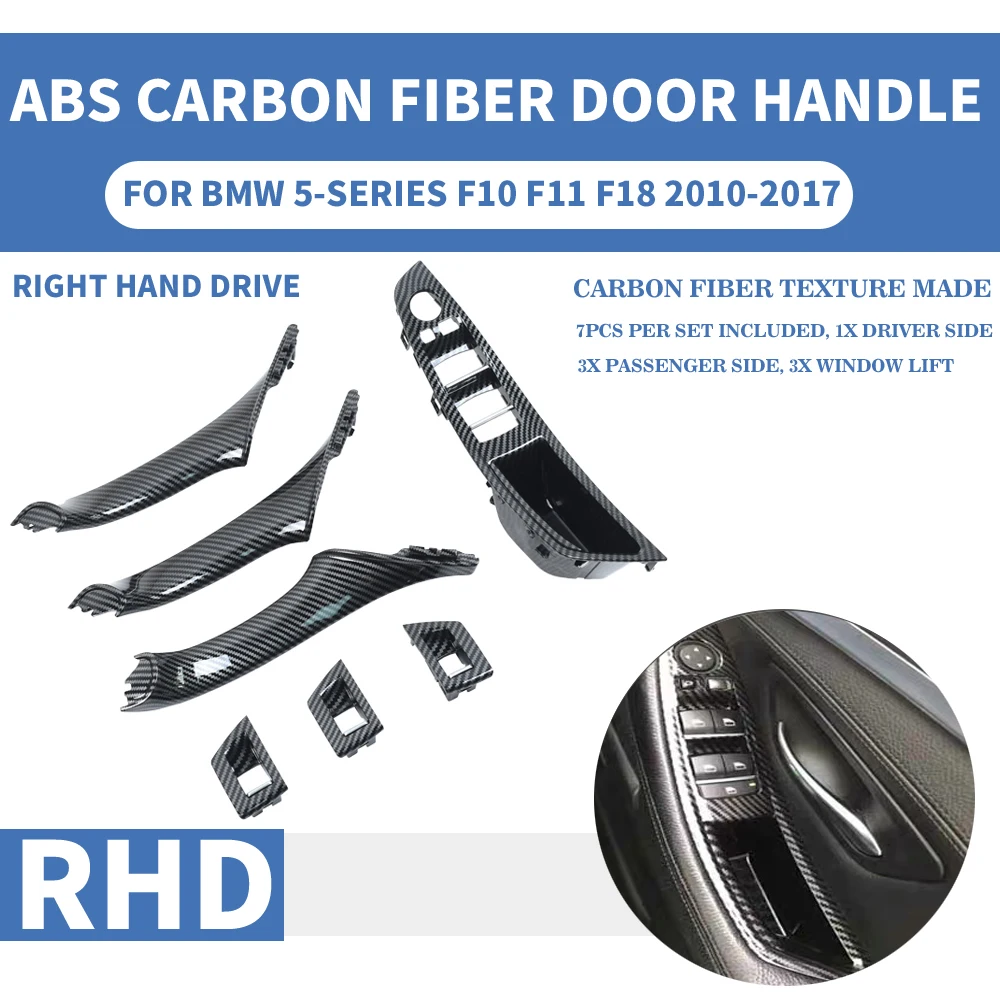 Right Hand Drive RHD Car Carbon Fiber For BMW F10 F18 Interior Inner Door Pull Handle Trim Cover Panel Armrest 520 525 530 10-17
Right Hand Drive RHD Car Carbon Fiber For BMW F10 F18 Interior Inner Door Pull Handle Trim Cover Panel Armrest 520 525 530 10-17