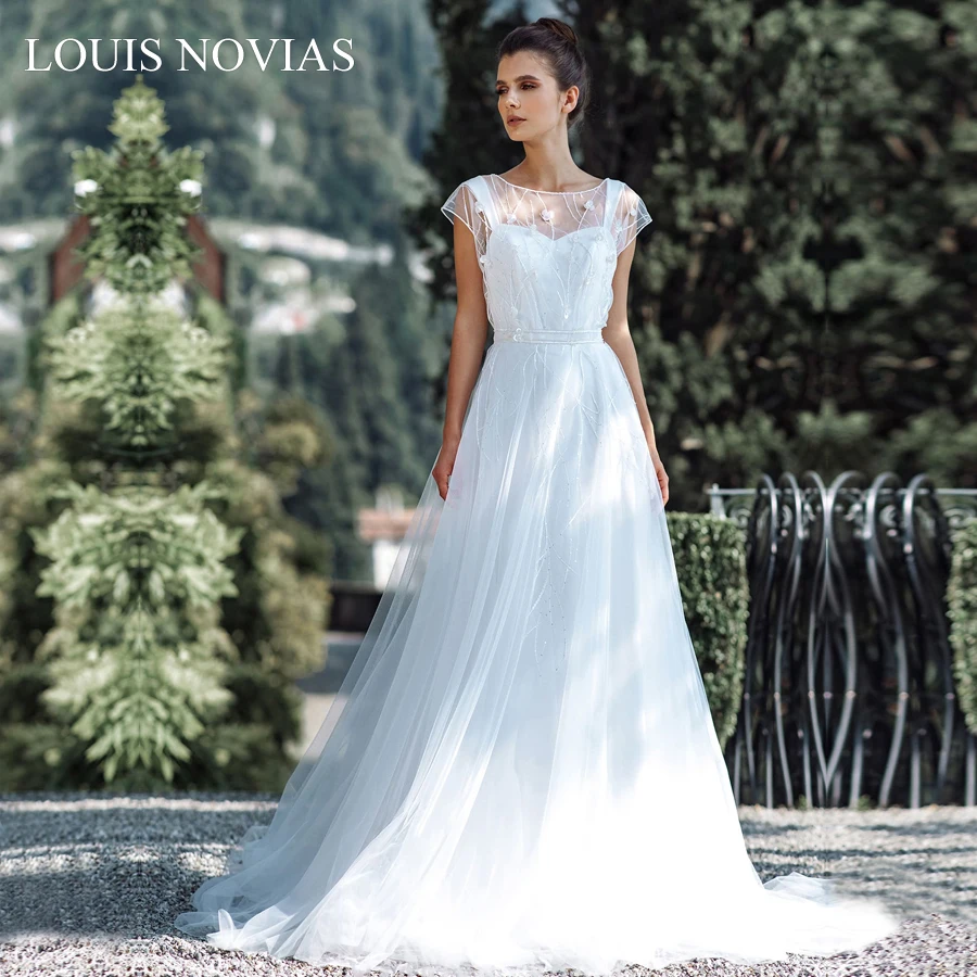Louis Novias New Fashion African Style A-Line Wedding Dress Ship Neck Vestido De Noiva Luxury Lace Embroidery Dress
Louis Novias New Fashion African Style A-Line Wedding Dress Ship Neck Vestido De Noiva Luxury Lace Embroidery Dress