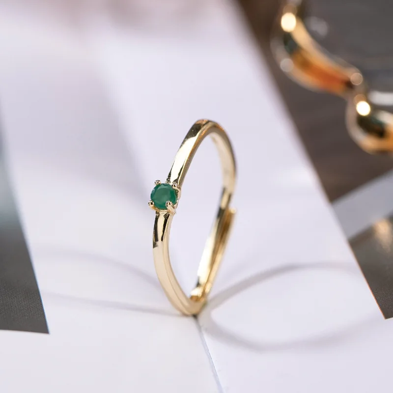 925 Sterling Silver Gold Plated Natural Emerald Ring For Women Temperament Simple Geometric Square Ladies Adjustable Love Gift
925 Sterling Silver Gold Plated Natural Emerald Ring For Women Temperament Simple Geometric Square Ladies Adjustable Love Gift