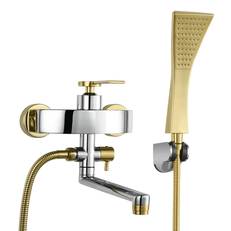 High quality brass Bathtub faucet Wall mounted bathroom shower faucet cold hot water shower faucet Complete set two functions
High quality brass Bathtub faucet Wall mounted bathroom shower faucet cold hot water shower faucet Complete set two functions