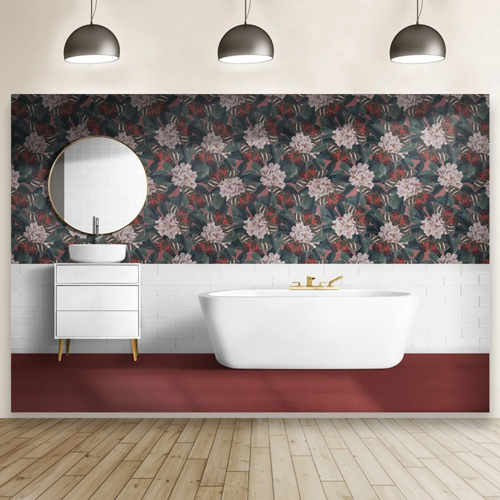 Laeacco White Flower Pattern Chic Wall Bathroom Mirror Bathtub Washbasin Photography Background Photo Backdrop For Photo Studio
Laeacco White Flower Pattern Chic Wall Bathroom Mirror Bathtub Washbasin Photography Background Photo Backdrop For Photo Studio