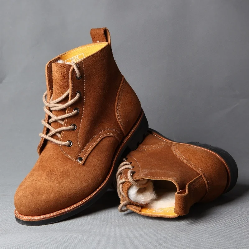 Wool Top Layer Cowhide Leather High Tube Work Shoes Outdoor Hiking Cargo Training Hunting Equipment Round Head Warm Botas Winter
Wool Top Layer Cowhide Leather High Tube Work Shoes Outdoor Hiking Cargo Training Hunting Equipment Round Head Warm Botas Winter