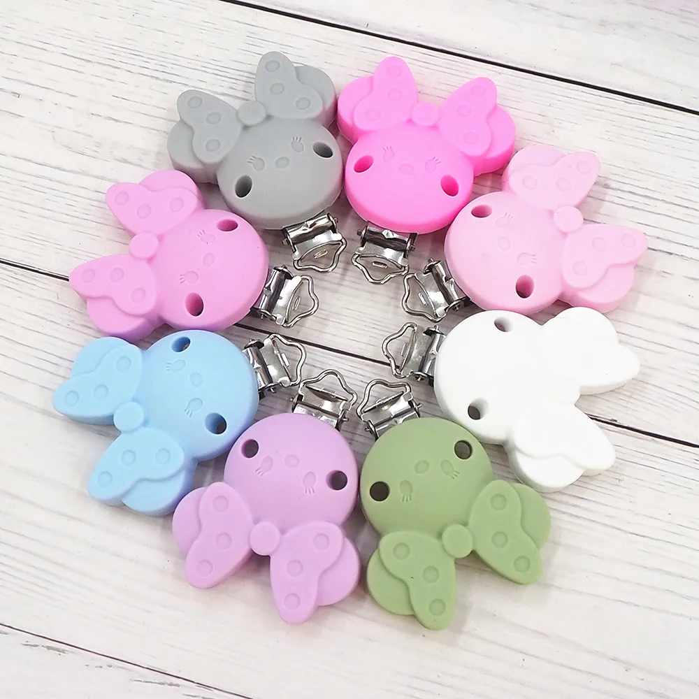 Chenkai 10PCS Animal Shape Silicone Teether Clips DIY Baby Pacifier Dummy Chain Holder Soother Nursing Jewelry Toy Clips
Chenkai 10PCS Animal Shape Silicone Teether Clips DIY Baby Pacifier Dummy Chain Holder Soother Nursing Jewelry Toy Clips