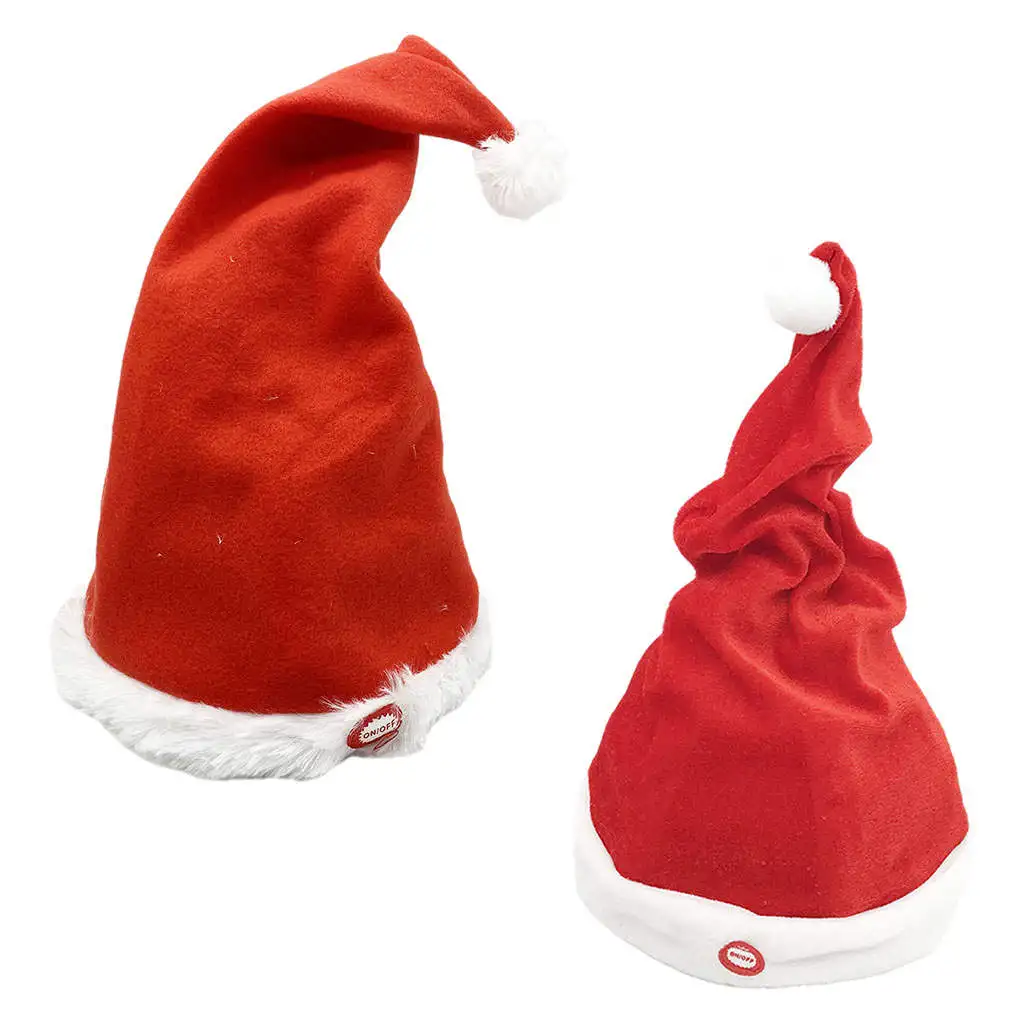 Singing Dancing Santa Hats Decoration Music Swing Red White Plush Xmas Holiday Hat for Adults
Singing Dancing Santa Hats Decoration Music Swing Red White Plush Xmas Holiday Hat for Adults