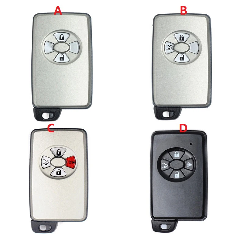 CS007097 2 /3 /4 Buttons Rpelacement Key Shell For Toyota Replacement Smart Card Remote Car Key Case Cover With Uncut Blade
CS007097 2 /3 /4 Buttons Rpelacement Key Shell For Toyota Replacement Smart Card Remote Car Key Case Cover With Uncut Blade