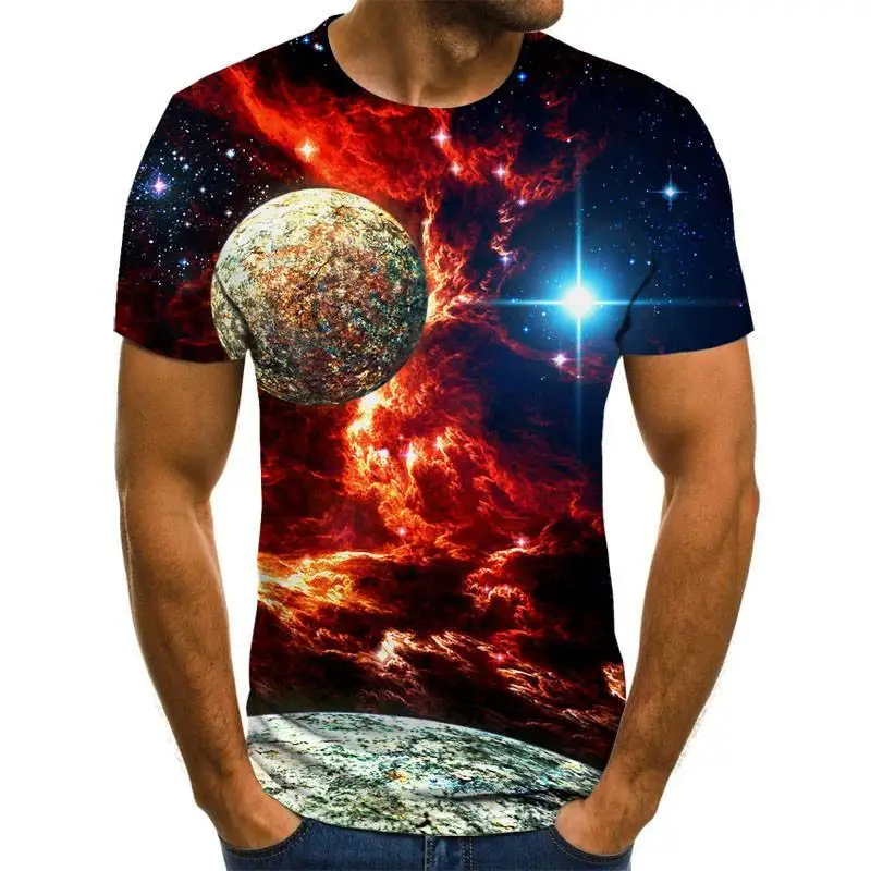 2021 starry sky 3D printed T-shirt men's summer casual men's T-shirt fun T-shirt streetwear men's and women's tops
2021 starry sky 3D printed T-shirt men's summer casual men's T-shirt fun T-shirt streetwear men's and women's tops