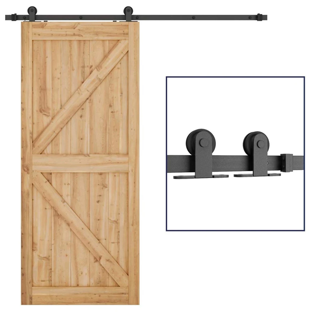 JACHOR 4-16FT Black Sliding Door Pulley Hardware Kit T Shape Hanging Rail System Barn Door Fittings for Single Doors
JACHOR 4-16FT Black Sliding Door Pulley Hardware Kit T Shape Hanging Rail System Barn Door Fittings for Single Doors