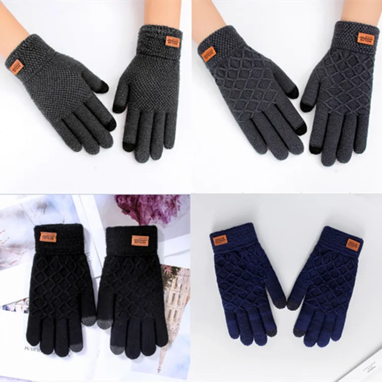 Winter Warm Knitted Full Finger Gloves Men Solid Woolen Touch Screen Mittens Thick Warm Cycling Driving Gloves
Winter Warm Knitted Full Finger Gloves Men Solid Woolen Touch Screen Mittens Thick Warm Cycling Driving Gloves