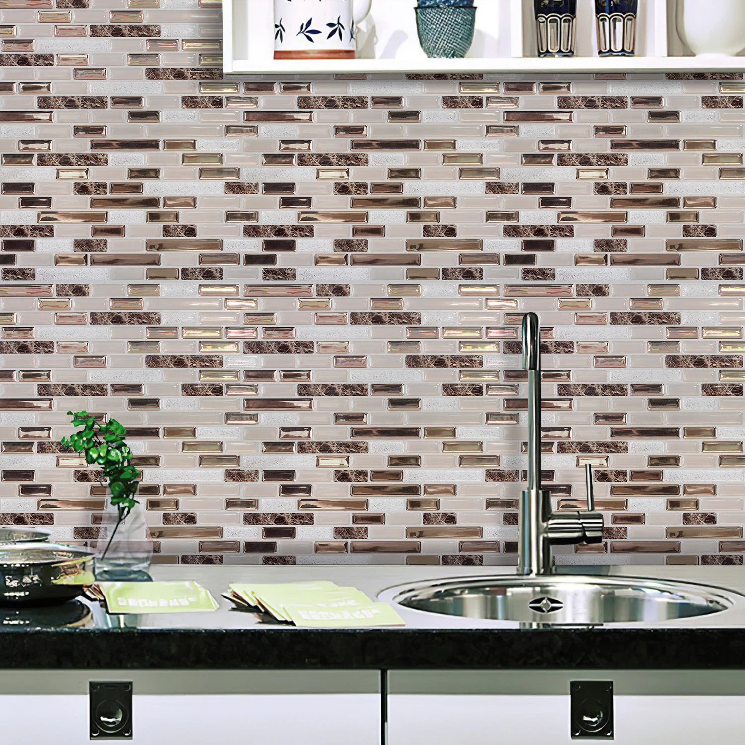 5 Pieces 3D Wall Panel Self Adhesive Kitchen Mosaic Tile Backsplash Sticker Vinyl Wallpaper Waterproof DIY Bathroom Decoration
5 Pieces 3D Wall Panel Self Adhesive Kitchen Mosaic Tile Backsplash Sticker Vinyl Wallpaper Waterproof DIY Bathroom Decoration