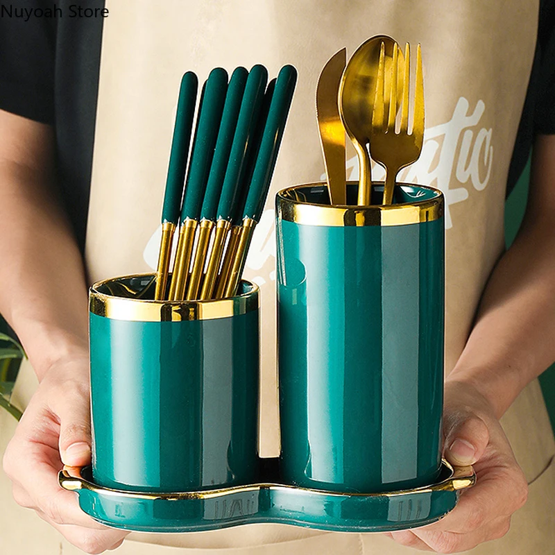 Light Luxury Kitchen Chopsticks Shelf Household Double Drain Rack Cutlery Storage Rack Chopstick Tube Kitchen Storage Supplies
Light Luxury Kitchen Chopsticks Shelf Household Double Drain Rack Cutlery Storage Rack Chopstick Tube Kitchen Storage Supplies