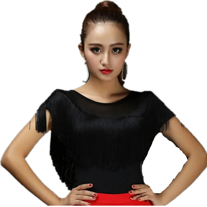 New Adult Latin Dance Tops Female Short Sleeve Lady Dancing Practice Shirt Sexy Women Ballroom Cha Cha Samba Tassel Dancewear
New Adult Latin Dance Tops Female Short Sleeve Lady Dancing Practice Shirt Sexy Women Ballroom Cha Cha Samba Tassel Dancewear