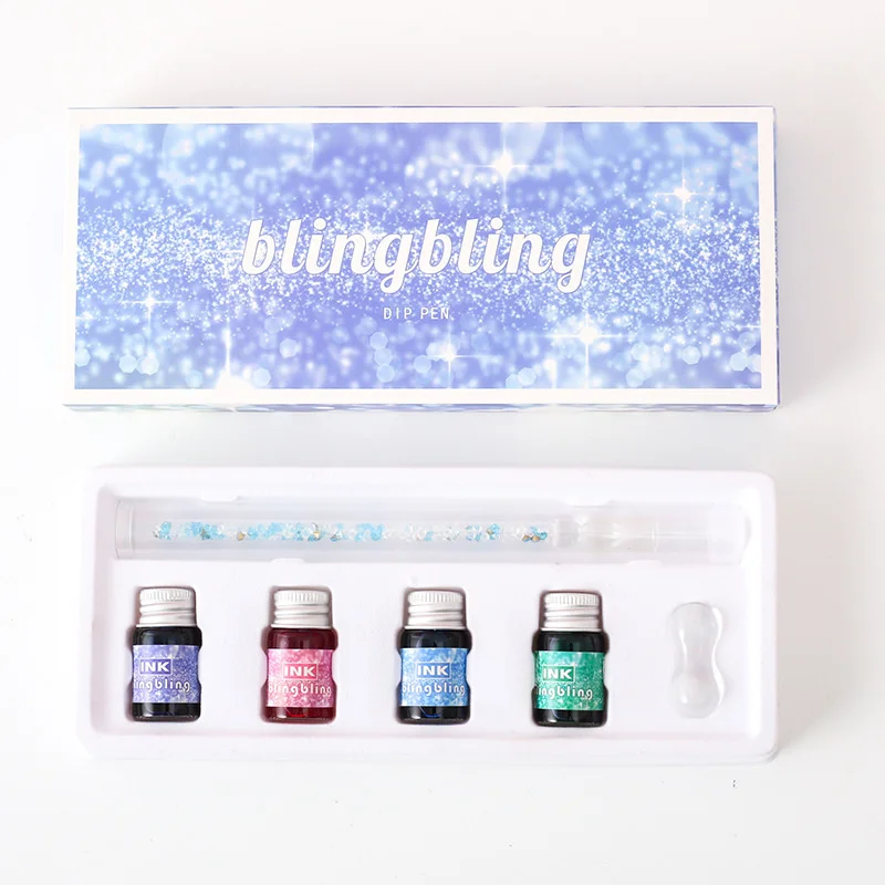 6pcs Diamond Series Glass Dip Pen And Ink Set Shining Glass Pens Color Ink Pencil Dip Pens And Blue Sets Crystal Pencils Gifts
6pcs Diamond Series Glass Dip Pen And Ink Set Shining Glass Pens Color Ink Pencil Dip Pens And Blue Sets Crystal Pencils Gifts