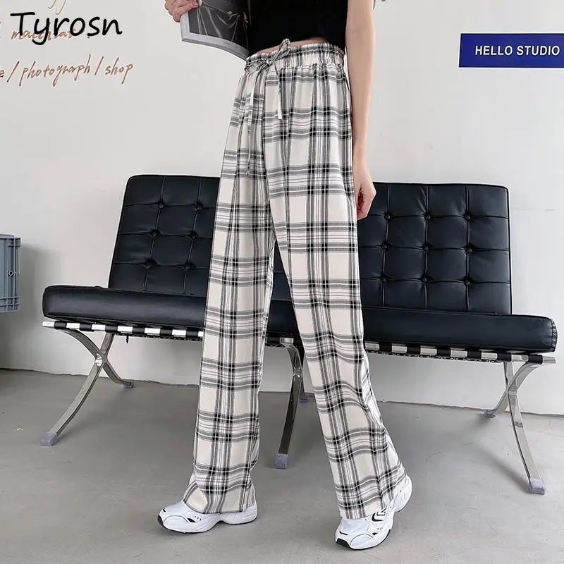 Casual Pants Women Plaid Summer Thin High Waist Loose Chic Students Straight Trousers Harajuku Womens Ulzzang Korean Fashion
Casual Pants Women Plaid Summer Thin High Waist Loose Chic Students Straight Trousers Harajuku Womens Ulzzang Korean Fashion