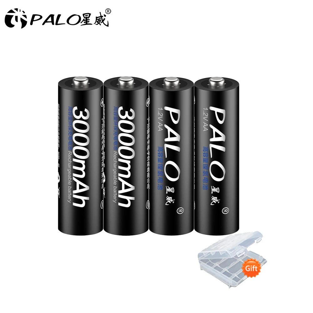 PALO 1.2V 3000mAh NI MH AA Pre-Charged Rechargeable Batteries Ni-MH Rechargeable aa Battery For Toys Camera Microphone
PALO 1.2V 3000mAh NI MH AA Pre-Charged Rechargeable Batteries Ni-MH Rechargeable aa Battery For Toys Camera Microphone
