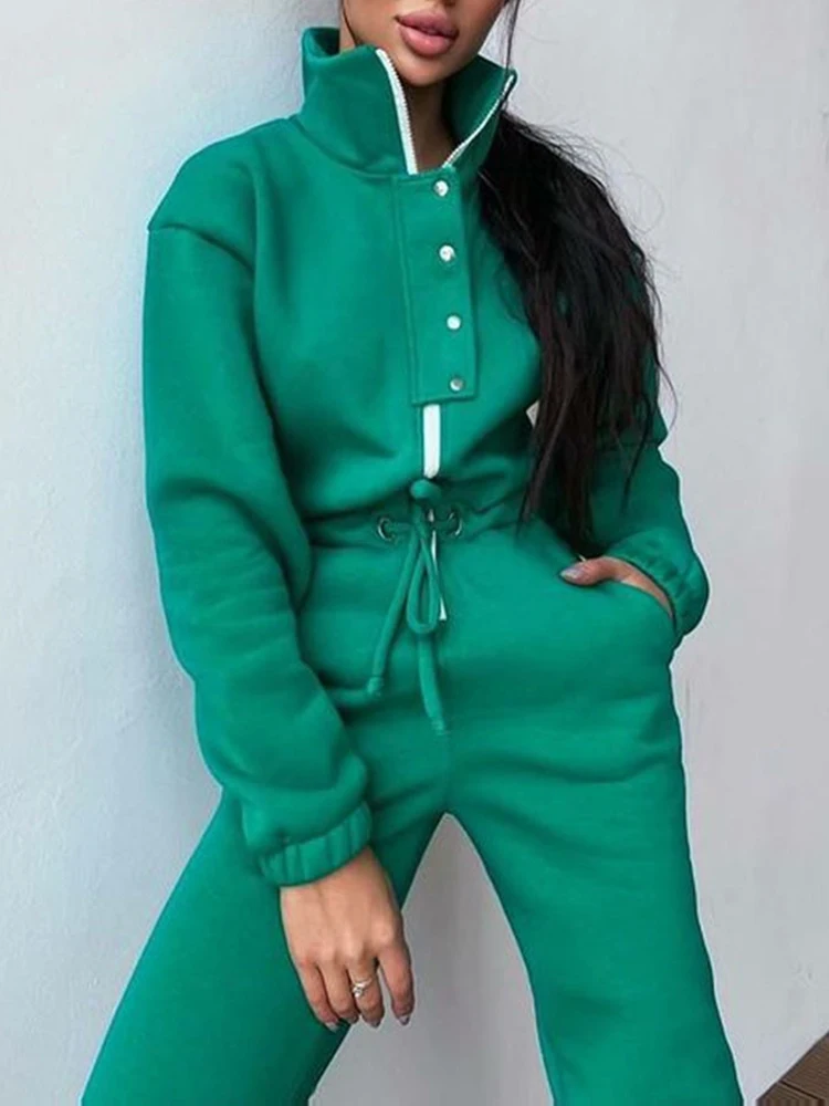 Women Stand Collar Casual Long Pant Rompers Elegant Long Sleeve Office Ladies Jumpsuit 2022 Pocket Pencil Pants Solid Bodysuit
Women Stand Collar Casual Long Pant Rompers Elegant Long Sleeve Office Ladies Jumpsuit 2022 Pocket Pencil Pants Solid Bodysuit