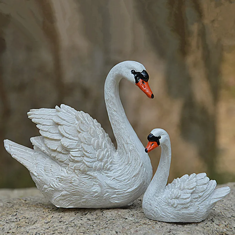 a pair of mini real life swan models resin simulation white swan garden decoration gift about 6-10cm xf3011
a pair of mini real life swan models resin simulation white swan garden decoration gift about 6-10cm xf3011