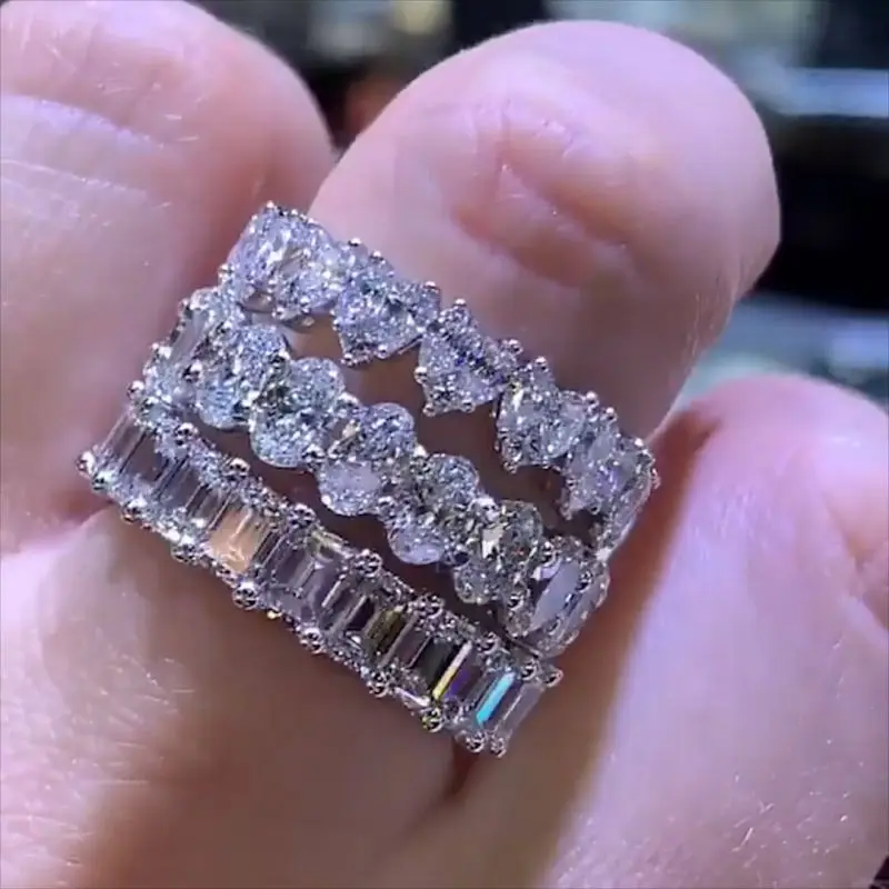 Fashion Brand Eternity Ring 100% 925 Sterling silver Diamond Engagement Wedding Band Rings for women Men Finger Party Jewelry
Fashion Brand Eternity Ring 100% 925 Sterling silver Diamond Engagement Wedding Band Rings for women Men Finger Party Jewelry