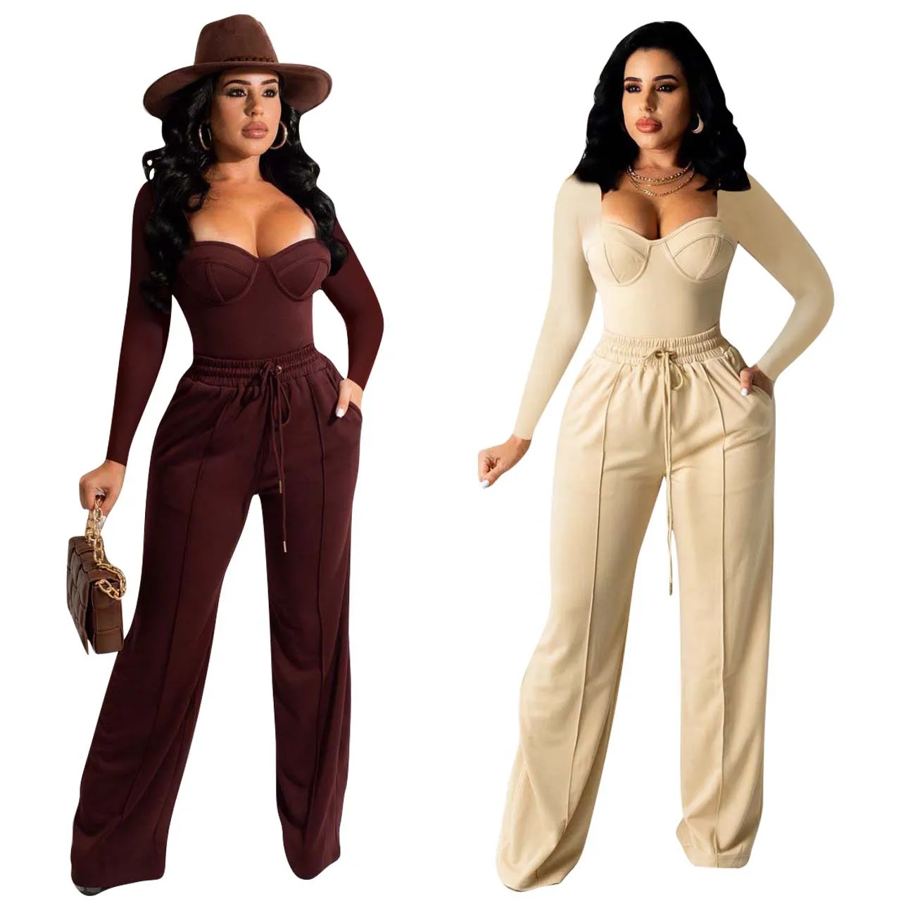 Knit Womens Tracksuits Fashion O Neck Woman Sets Long Sleeve Pullovers + Wide Leg Pants Two Piece Sets Winter Outfits
Knit Womens Tracksuits Fashion O Neck Woman Sets Long Sleeve Pullovers + Wide Leg Pants Two Piece Sets Winter Outfits