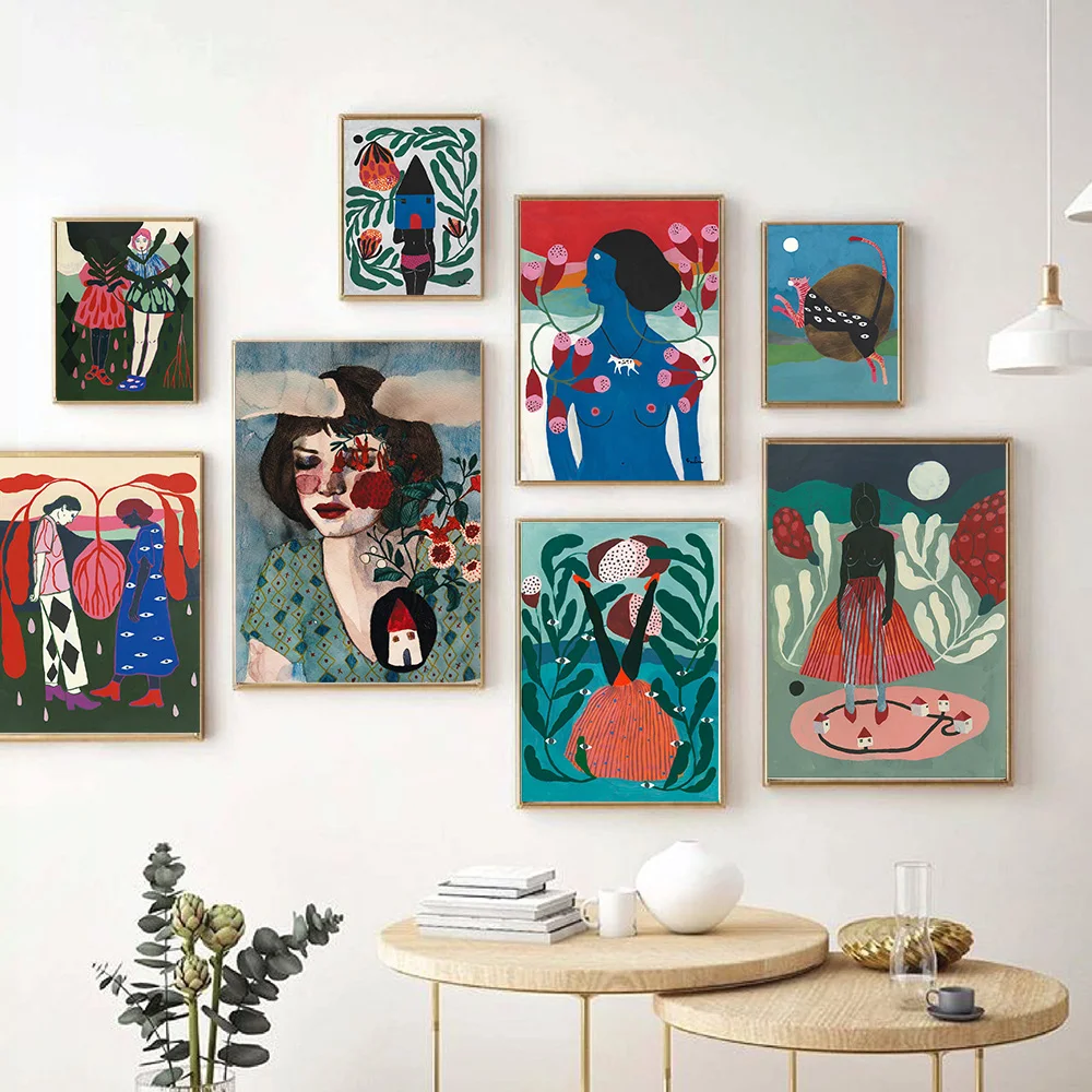 Woman Flower Canvas Poster Nordic Girl with Plants Wall Art Prints Painting Modern Decorative Picture for Living Room Decoration
Woman Flower Canvas Poster Nordic Girl with Plants Wall Art Prints Painting Modern Decorative Picture for Living Room Decoration