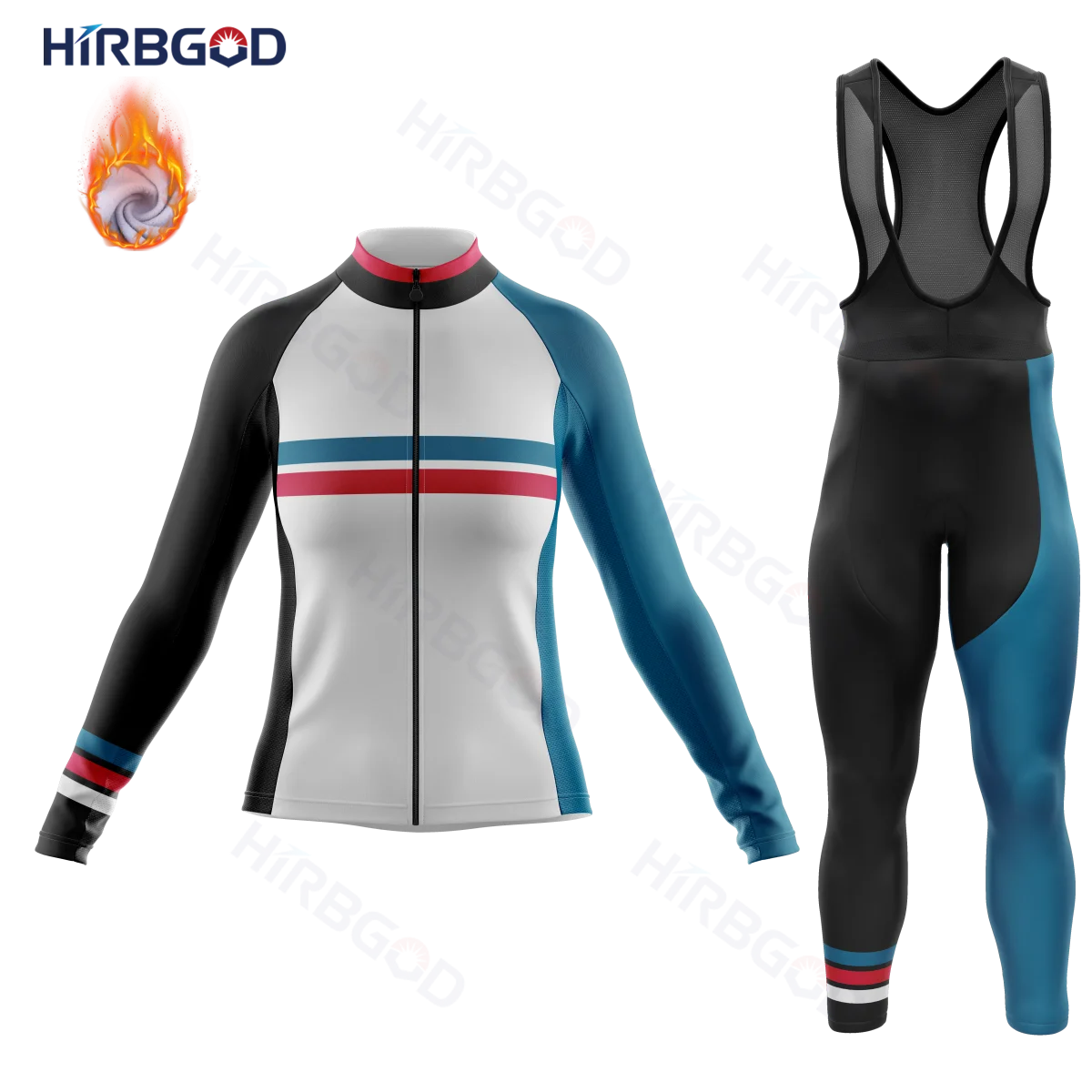 HIRBGOD Cycling Sets Winter Thermal Fleece Bike Clothes with Gel Pad Long Sleeve Bib Pants Kit Red Blue Stripe Quality Endurable
HIRBGOD Cycling Sets Winter Thermal Fleece Bike Clothes with Gel Pad Long Sleeve Bib Pants Kit Red Blue Stripe Quality Endurable