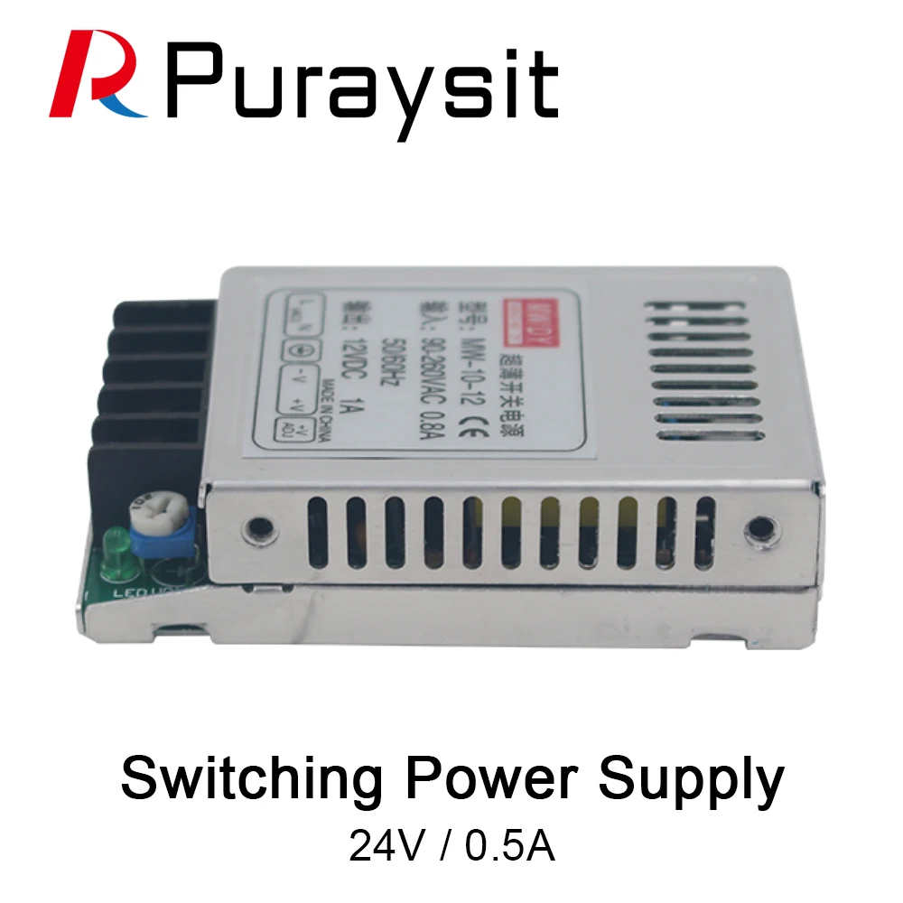 Puraysit Switching Power Supply 10W 24V 0.5A Single-Group Ultra-Thin Small Power Supply With Wide Voltage
Puraysit Switching Power Supply 10W 24V 0.5A Single-Group Ultra-Thin Small Power Supply With Wide Voltage