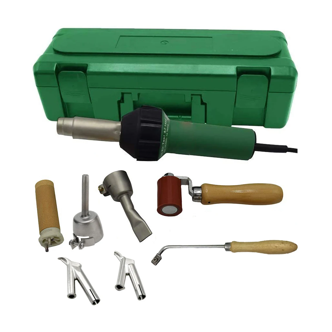 Professional 1600W Heat Gun Plastic Welder Kit With 4pcs Welding Nozzles Heating Element Groover Roller Hot Air Blast Torch Tool
Professional 1600W Heat Gun Plastic Welder Kit With 4pcs Welding Nozzles Heating Element Groover Roller Hot Air Blast Torch Tool
