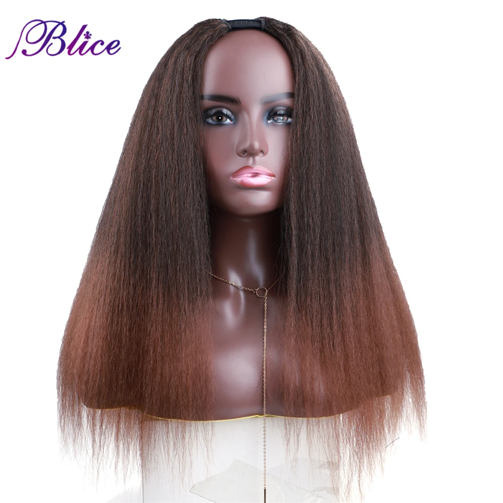 Blice Synthetic Long U Part Wig 20 Inch Omber Kinky Straight Head Band Half Wigs Natural Style With Clips Inside For Women
Blice Synthetic Long U Part Wig 20 Inch Omber Kinky Straight Head Band Half Wigs Natural Style With Clips Inside For Women