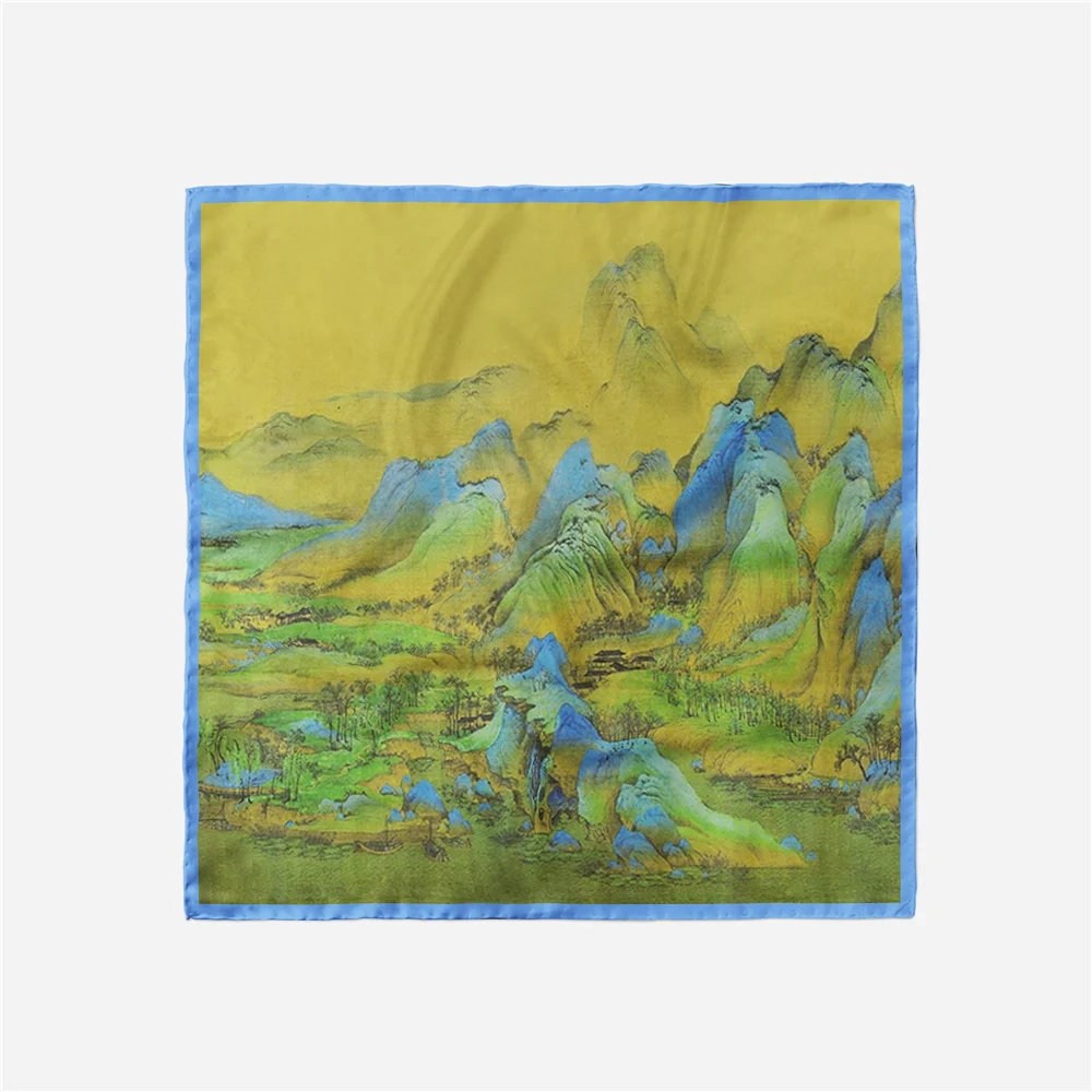Twill Silk Scarf Woman Mountain Painting Square Scarves Wraps Bandana Small Hijab Silk Foulards Tie Headband Neckerchief 53CM
Twill Silk Scarf Woman Mountain Painting Square Scarves Wraps Bandana Small Hijab Silk Foulards Tie Headband Neckerchief 53CM