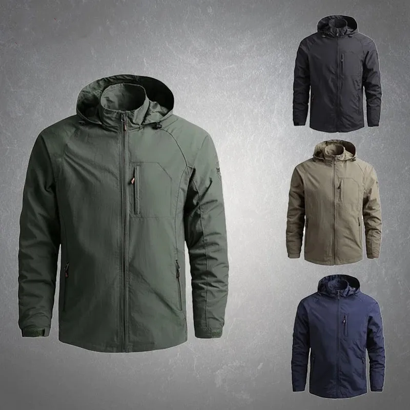 Men's Windbreaker Jackets Waterproof Military Thin Hooded Windbreak Coat Casual Bomber Jacket Male 2021 Autumn Light Jackets Men
Men's Windbreaker Jackets Waterproof Military Thin Hooded Windbreak Coat Casual Bomber Jacket Male 2021 Autumn Light Jackets Men