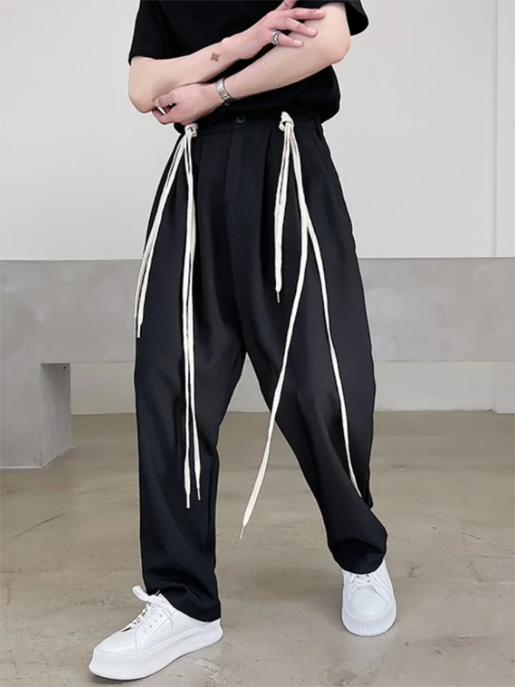 Мужские летние новые индивидуальные съемные шнурки с лентой, модные универсальные маленькие брюки, большие прямые брюки
Мужские летние новые индивидуальные съемные шнурки с лентой, модные универсальные маленькие брюки, большие прямые брюки