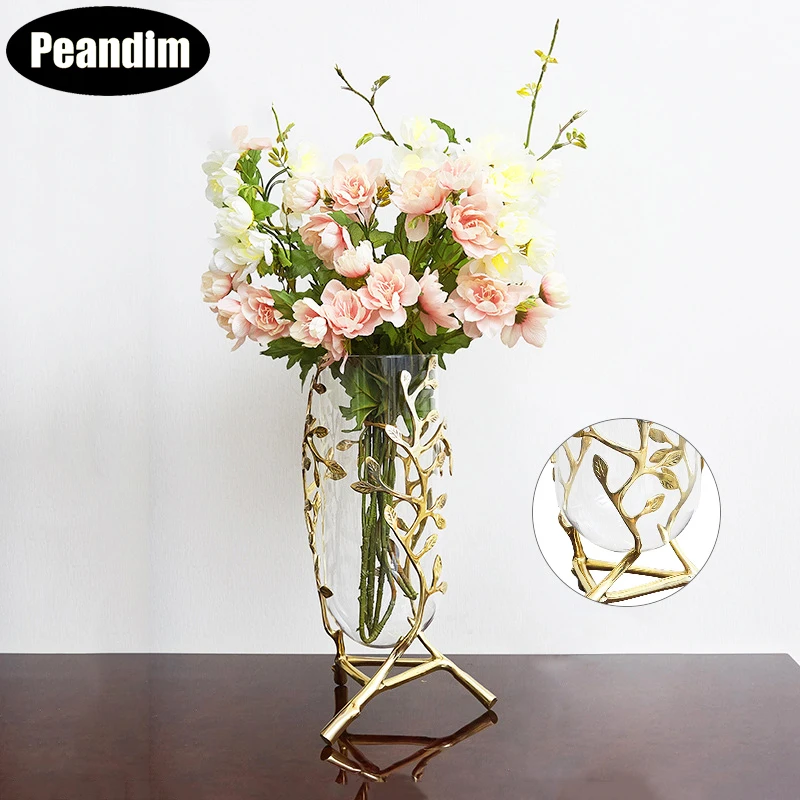 PEANDIM Elegant Glass Vases For Flower Arrangements Luxury Living Room Dry Flower Vase Decoration Watering Plant Container
PEANDIM Elegant Glass Vases For Flower Arrangements Luxury Living Room Dry Flower Vase Decoration Watering Plant Container
