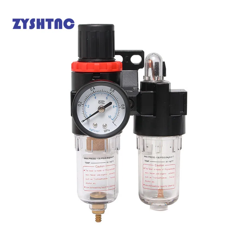 AFC2000 Oil Water Separator Regulator Trap Filter Airbrush Air Compressor Pressure Regulator Reducing Valve AFR2000+AL2000 G1/4"
AFC2000 Oil Water Separator Regulator Trap Filter Airbrush Air Compressor Pressure Regulator Reducing Valve AFR2000+AL2000 G1/4"